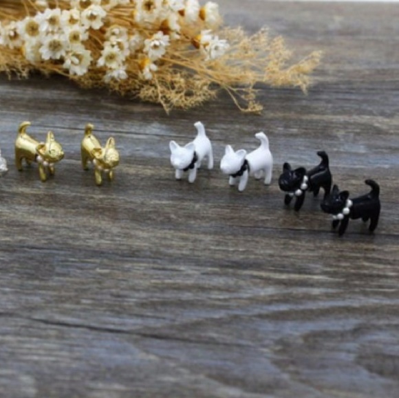 2 Piece Cat w/ Necklace Earring Set - Black and Silver - Picture 3 of 3